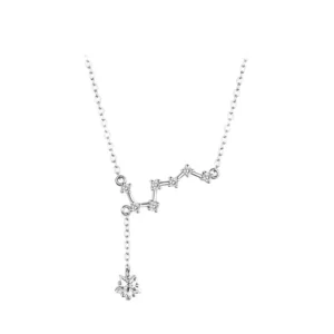 RENSINO New Fashion Jewelry Chain 925 Silver Star Crystal Necklace for Women