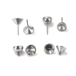 RENSINO New G23 Titanium 14K Body Jewelry DIY Earring Holder for Lip Stud Piercing Jewelry
