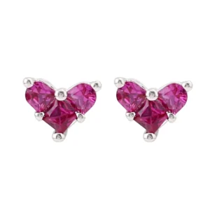 RENSINO New Hot Fashion 925 Sterling Silver Crystal Heart Earrings for Women Fashion Statement Jewelry