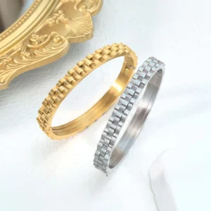 RENSINO New Luxury Bracelet Colored Enamel Inlaid Metal Bangle High Quality Designer Bracelet with Original Boxes