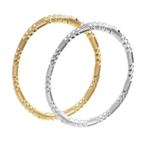 RENSINO New Roman Custom Opening Buckle Charm Bracelet Unisex Stainless Steel Fashion Digital Bangle Geometric Shape Parties 18K Gold