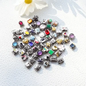 RENSINO New Silver Mixed Multi Style Italy Charm Bracelet Stainless Steel Splicing Elastic Random DIY Charm Bracelet