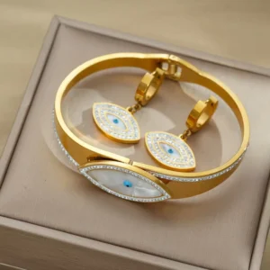 RENSINO New Style Fashion Titanium Steel Bracelet Does Not Lose Color Female Snap Bracelet Earrings Light Luxury Manufacturers