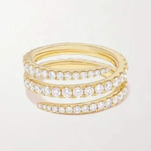 RENSINO New Style Fine Jewelry 925 Silver Sterling Multilayer Shining Zircon Rings