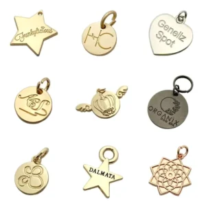 RENSINO New Style Provide Custom Stamped Name Brand Silver Charm Pendant Jewelry Labels for Bracelet