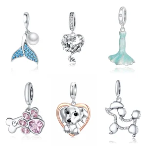RENSINO New Trendy 925 Sterling Silver Pendants Necklace Jewelry High Quality S925 Silver Design Charms Bracelet