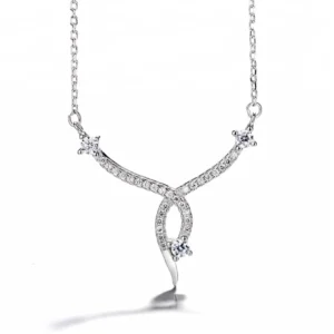 RENSINO Newest Custom 925 Sterling Silver CZ Jewellery Necklace