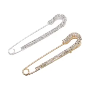 RENSINO Newest Sale Pin Fashion Women Suit Accessories Rhinestone Safety Brooch Pin for Clothing Decoration Trendy