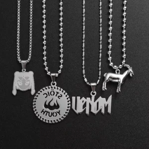 RENSINO No Fading Customized Stainless Steel Personalised Design Cut Out Jewelry Collares Necklace Silver Gold Name 3d Necklace Pendant