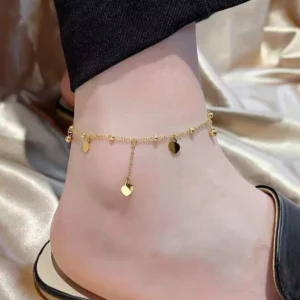 RENSINO Non Fading New Minimalist Stainless Steel Ankle Chain with a High-end Feel for Girls N26609