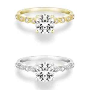 RENSINO OAHLAN 1.2CT Round Cut Zircon S925 Sterling Silver Ring Romantic Engagement Anniversary Wedding Fine Jewelry for Women