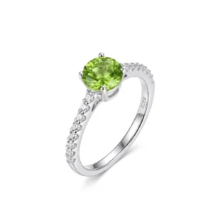 RENSINO OEM & ODM Customized Fashion Silver Jewelry Ring with Gemstones S925 Classic Ring