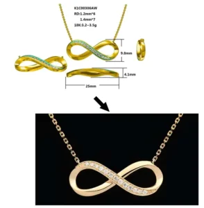 RENSINO OEM ODM Fine Jewelry Manufacturer 14k 18K Customize Necklace Earrings 925 Silver Gold Plated Provide Custom Made Jewelry