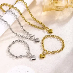RENSINO OT Buckle Stainless Steel Bracelet Thick Strap Personality Design Fashion Simple Blogger Style Jewelry New Arrival