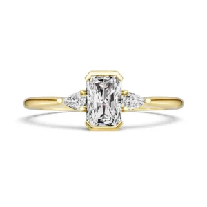 RENSINO Original Designer Manufacturer Wedding Anniversary Engagement Gold Plated 925 Silver Cubic Zirconia Fine Ring Jewelry
