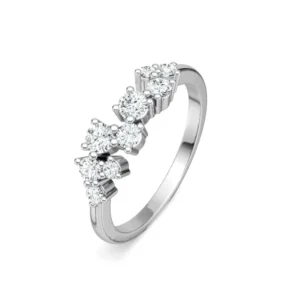 RENSINO Original Factory Luxury Design Jewelry for Daily Life Women Moissanite S925 Sterling Silver Rings Fine Rings with Gemstones