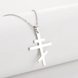 RENSINO Orthodox Christian Religious Pendant Necklace PVD Vacuum 18K Gold Plated Stainless Steel Jewelry