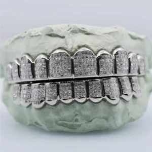 RENSINO Pass Diamond Tester Princess Cut Custom Moissanite Grillz Luxury Hiphop Jewelry 925 Silver Gold Iced Out Dental Grills for Teeth