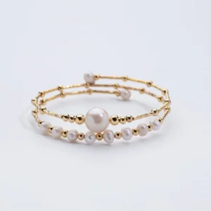 RENSINO Pearl Bangle Freshwater Pearl Jewelry Elastic Bangle Fashion Design For Women