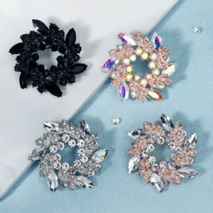 RENSINO Pearl Rhinestone Butterfly Crystal Rose Crown Brooch Custom Brooch Luxury Women Designer Brooch Ladies