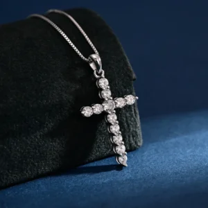RENSINO Pendant Jewelry Rhodium Plated Cubic Zirconia Cross God Retro Pendant 925 Sterling Silver Fine Jewelry Pendant