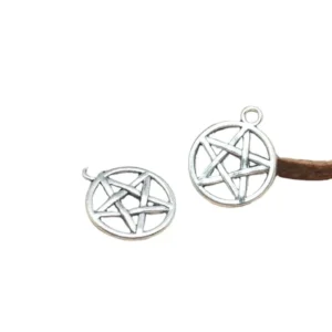RENSINO Pentagram Charms Silver Fashion Charm Pendant for Jewelry Accessories 19*16mm