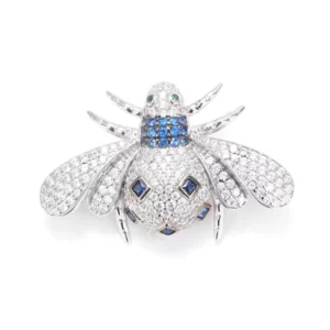 RENSINO Personality Jewelry Accessories Insect Animal Small Brooch Pin Zircon Stone Honeybee Brooch