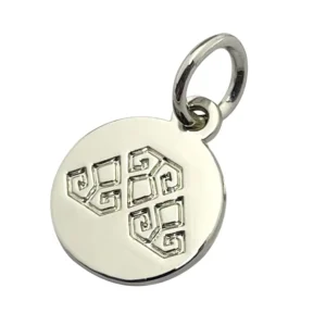 RENSINO Personalized Round Pendants Custom Metal Charms Labels With Brand logo
