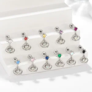 RENSINO Piercing Titanium Studs Labret Ear Cartilage Dangle Earring Helix Piercing Body Jewelry Titanium for Women