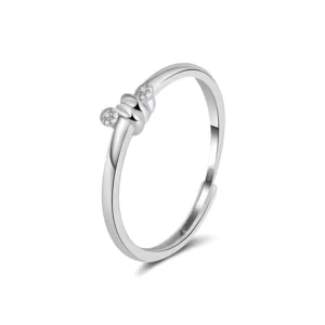 RENSINO Plain Women’s 925 Silver Gold Plated Bezel Setting Minimalist Wedding Gift Ring Niche Design Simple Sterling Silver Jewelry