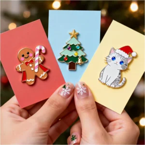 RENSINO Popular Choose Factory Custom Metal Badge Custom Logo Christmas Tree Soft Enamel Pin Decoration Souvenir Gift Brooch Lapel Pin