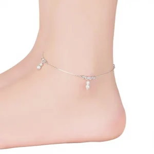 RENSINO Popular Foreign Trade Silver plated Sweet Cute Gourd Anklet Women Korean Style Simple Student friendly Sexy Forest themed Unique