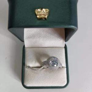 RENSINO Popular Sterling Silver 925 Jewellery Zirconia Engagement Rings Rhodium Plated Wedding Rings for Wholesales