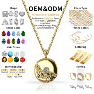 RENSINO Professional Manufacturer High Quality Stainless Steel Jewelry Offer 3D Drawings Hypoallergenic Custom Jewelry
