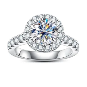 RENSINO Professional Moissanite Ring S925 Sterling Silver Custom Design Bulk Order Low MOQ
