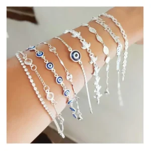 RENSINO Pulsera Plata Regulable Pulcera De Pulsera Roja Con Plata 925 Italia Women Chain Stainless Steel Bracelet Pulceras De Plata 925