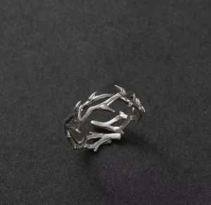 RENSINO Punk Fashion Irregular Thorns Couple Rings Retro Hip hop Personality Adjustable Finger Ring Lovers Jewelry Gifts