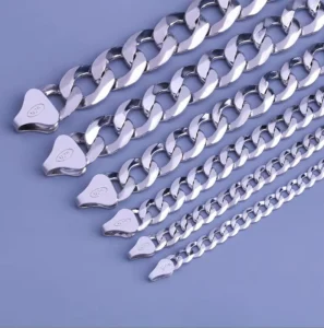 RENSINO Pure 925 Silver Jewelry Sterling Cuba Link Chain Cuban Necklace