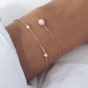 RENSINO Pure Handmade Customization 925 Sterling Silver Chain Freshwater Pearls Bracelet Mother of 5mm 6mm 7mm 8 mm Pearl Bracelet