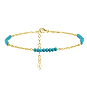 RENSINO RINNTIN Chains Anklets Women’s Accessories 925 Sterling Silver Turquoise Anklets for Girls