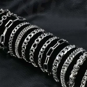 RENSINO RINNTIN SB Finding Jewelry Men Cuban Link Chain Bracelet Custom Pulsera Men Hip Hop 925 Sterling Silver Chain Bracelet