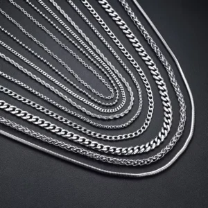 RENSINO RINNTIN SC 925 Silver Sterling Chain Men Necklace Jewelry Joya Plata Hip Hop Colar Cuban Cadena Custom Chain for Women