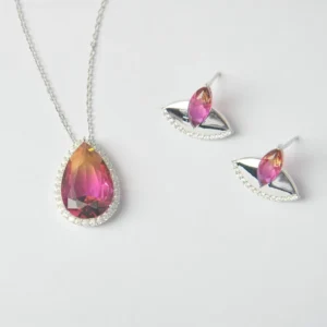 RENSINO Rainbow Stone Jewelry Sets 925 Sterling Silvere Jewelry Sets