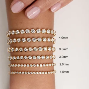 RENSINO Ready to Ship High Quality Fine 925 Sterling Silver Shiny Sparkling Gemstone Cz Multi Size Tennis Fashion Jewelry of Bracelets