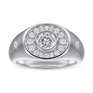 RENSINO Ready to Ship Iced Out Rings Sterling Silver Wedding Iced Out Ring