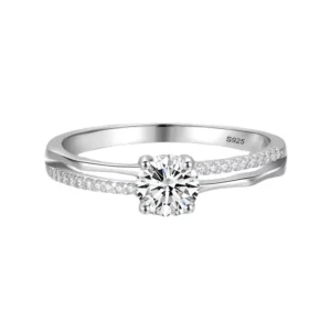 RENSINO Ready to Ship Low MOQ 1pc Women Finger Bijoux En Argent 925 Sterling Silver Marriage Rings