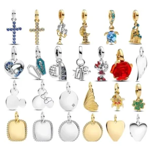 RENSINO Real S925 Sterling Silver Cross Turtle Pendant Charms for DIY Original Bracelet Women Jewelry