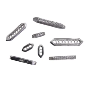 RENSINO Rectangle 14K Gold Plated 925 Sterling Silver Beading Spacers for Bracelet Necklace DIY Jewelry Making Supplies