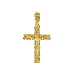 RENSINO Religion Gold Plated Fashion Jewelry Pendant Sterling Silver Jesus Cross Pendant