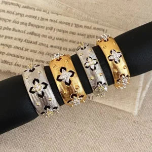 RENSINO Retro Design Simple Zircon Open-end Ring Exquisite High-end Temperament Fashion Ring for Women